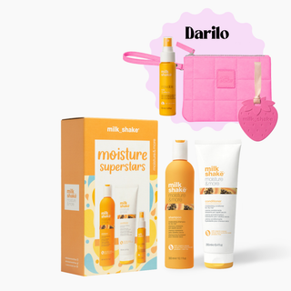 MOISTURE SUPERSTARS - paket za hidracijo las + GRATIS travel size incredible milk 55ml, torbica + dišava za avto