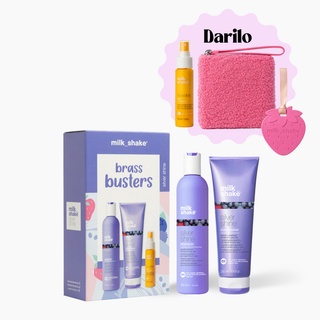 BRASS BUSTERS - paket za svetlejše lase + GRATIS travel size incredible milk 55ml, torbica in dišava za avto