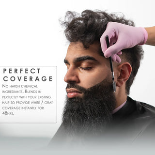 L3VEL3 TEMPORARY BEARD COLOR BLACK - Tekoča črna barva za prekrivanje svetlih dlak/las