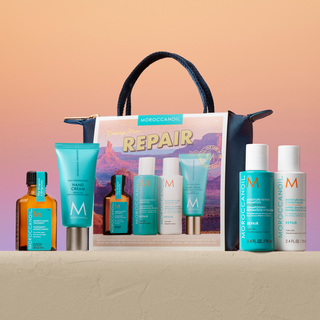 SUMMER REPAIR TRAVEL SET - set za obnovo poškodovanih las + GRATIS potovalna mini torbica