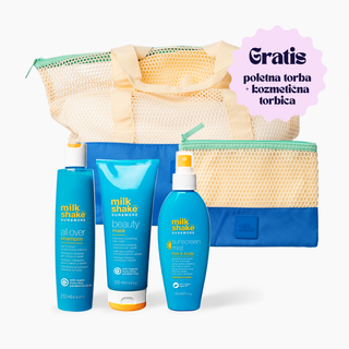 ☀️ SUN&MORE HAIR PACK - PLAVKO paket za lase + GRATIS torba za na plažo in mala torbica