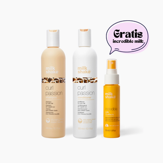 CURL PASSION DUO - šampon in balzam za skodranke + GRATIS incredible milk