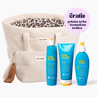 ☀️ SUN&MORE HAIR PACK - PLAVKO paket za lase + GRATIS torba za na plažo in mala torbica